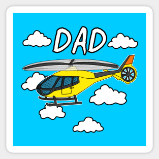 Father's Day Helicopter Dad Pilot Sticker